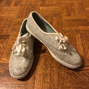 Sparkly white shoes